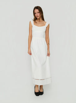 Garconne Textured Maxi Dress White