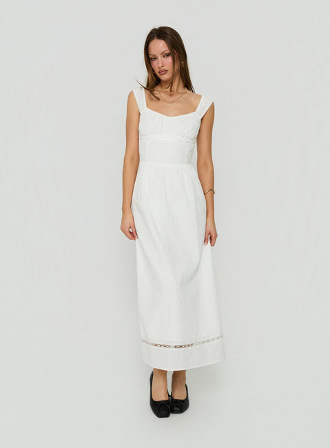 Garconne Textured Maxi Dress White