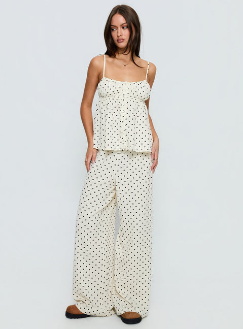 Cassini Set White Polka