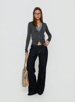 Shadow Cardigan Dark Grey