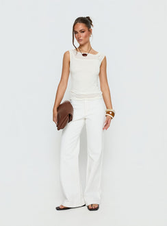 Buenos No Waist Low Rise Straight Leg Jeans White Petite