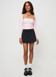 Skort Built-in shorts, folded waistband, ruched detail Good stretch, Fully lined 