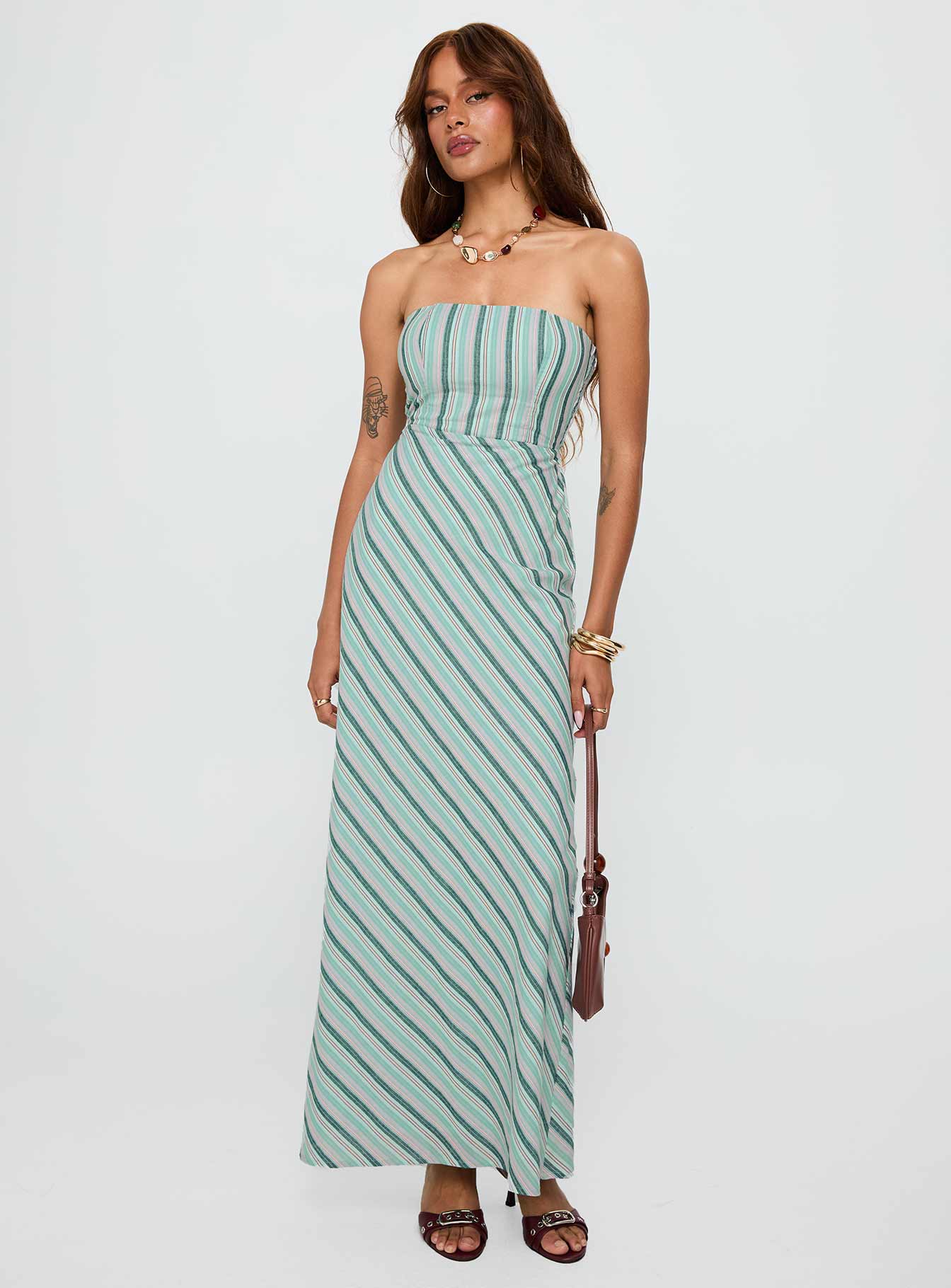 princess polly strapless maxi dress Faviola Strapless Maxi Dress | Blue | Womens