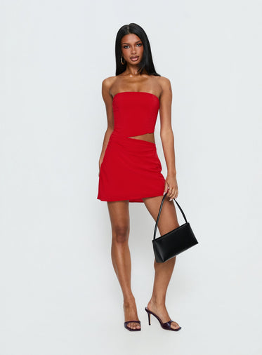 Cute Red Dresses Short Red Round Neck Cap Sleeves Lace Homecoming Dresses, SH617
