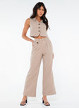 Princess Polly high-rise  Murison Pants Beige