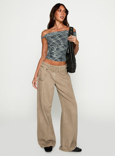 Sweet Embrace Off Shoulder Top Multi