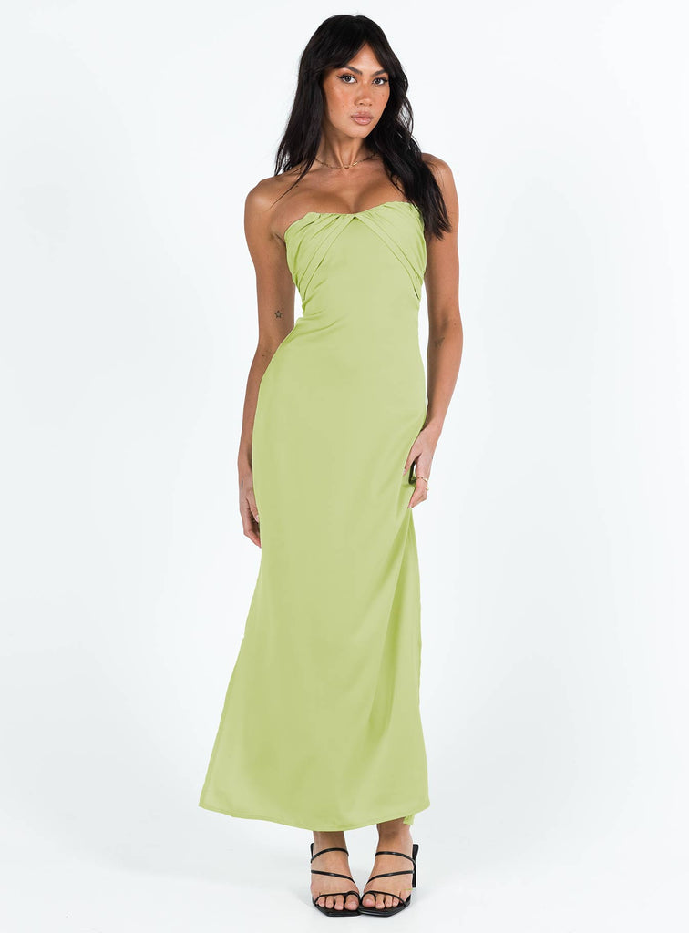 Irena Strapless Maxi Green