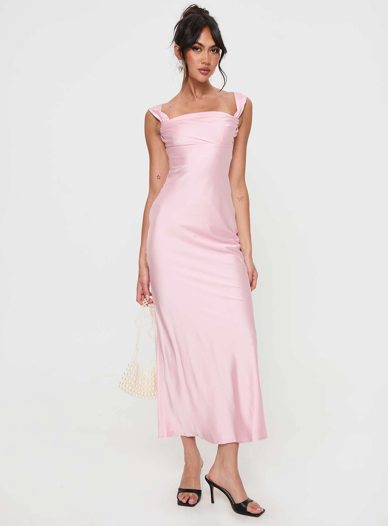 Azura Off The Shoulder Maxi Dress Pink | Princess Polly Azura Off The Shoulder Maxi Dress Pink | Princess Polly