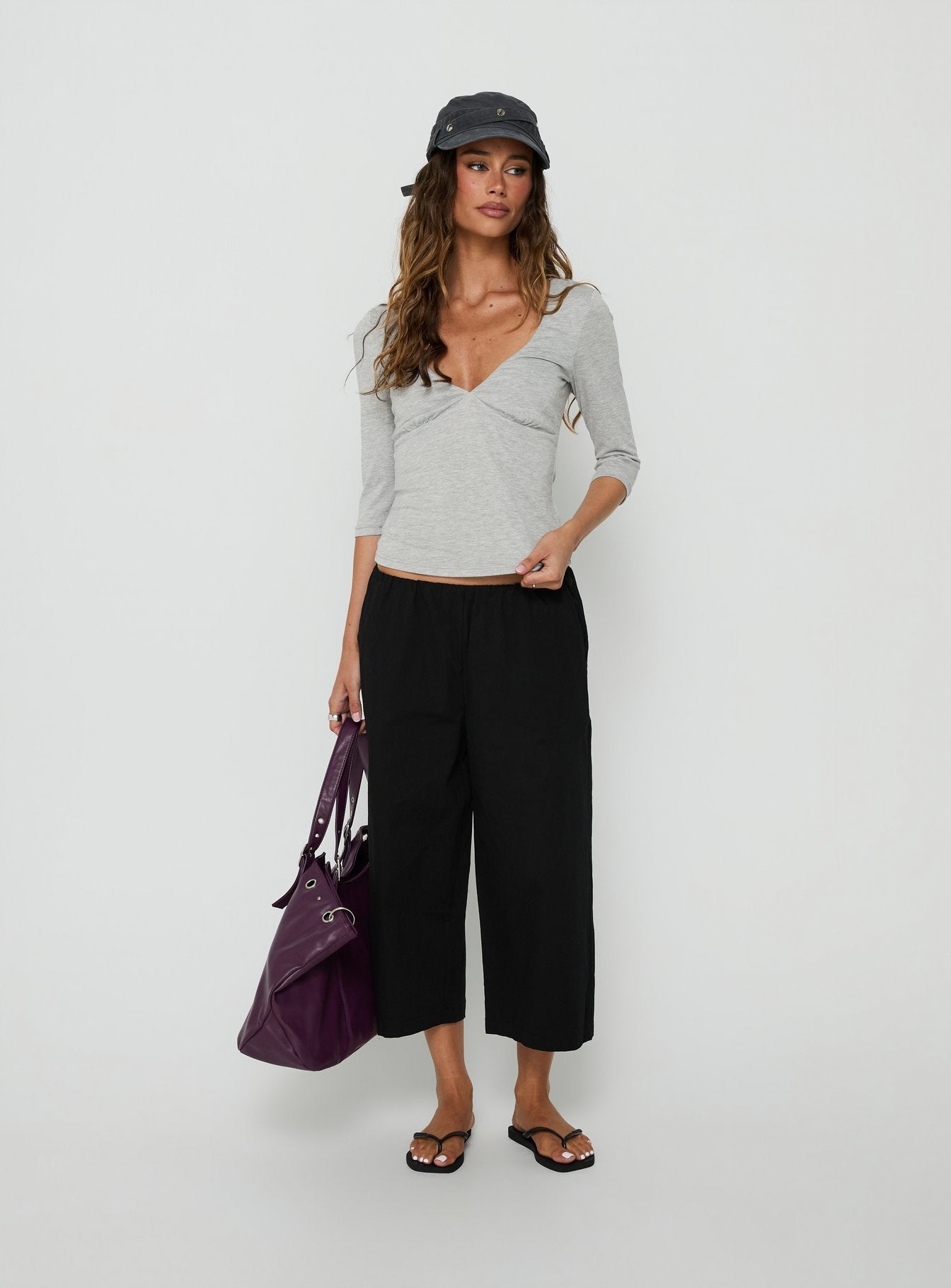 Lunea Concealed Waistband 3/4 Pant Black
