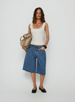 Islana Henley Tank Top Grey