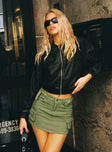 Cargo mini skirt Low-rise fit