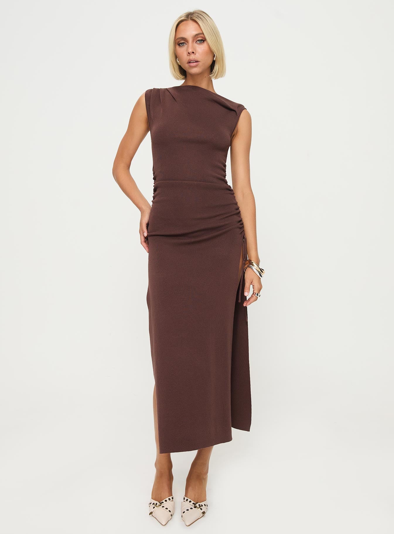 Original Sin Dress Midi Dress Chocolate | Princess Polly