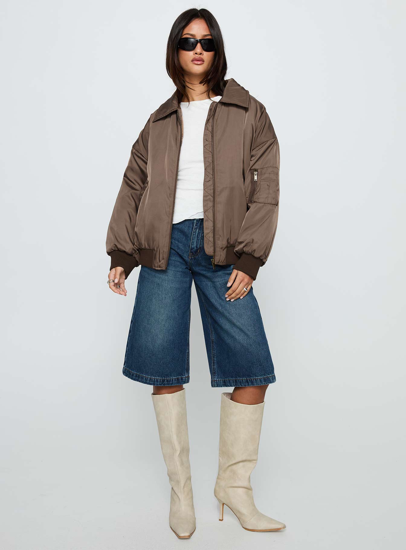 Say Less Bomber Jacket Dark Brown