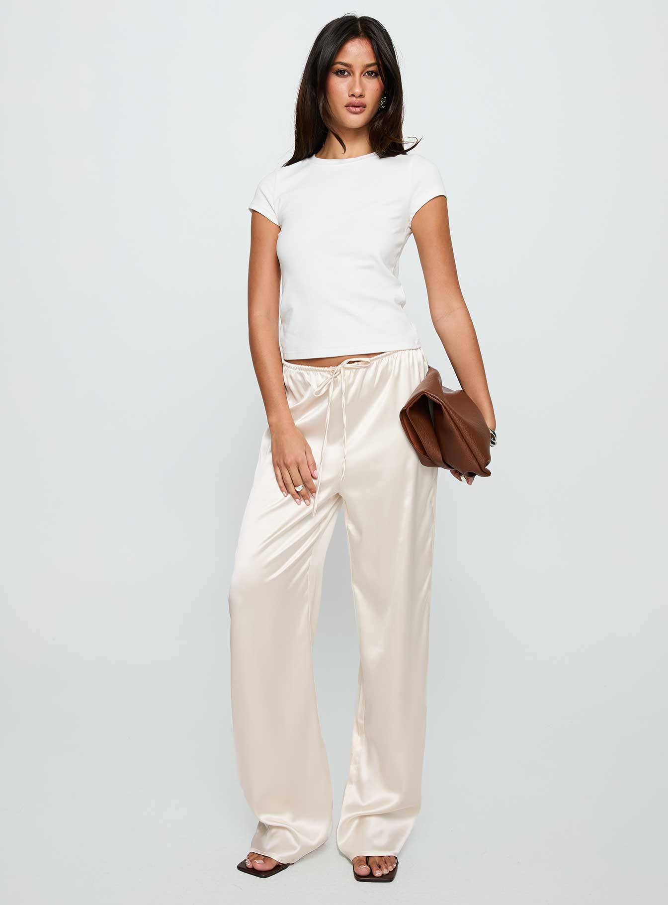 white satin dress pants 3Piece Satin Set for Women Ivory Satin Suit with Shirt,Pants and Crop top,Elegant Lounge or Evening Outfit,Silk Three-Piece Suit