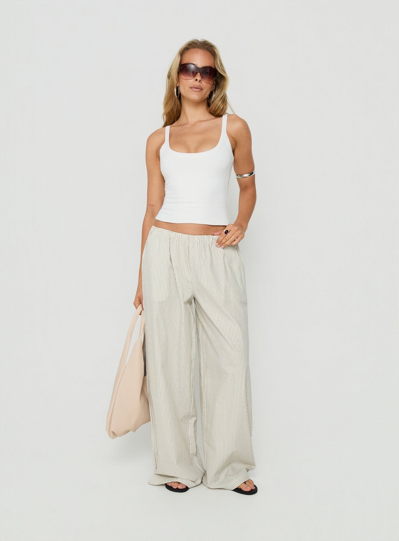 Lunea Concealed Waistband Pants Pinstripe