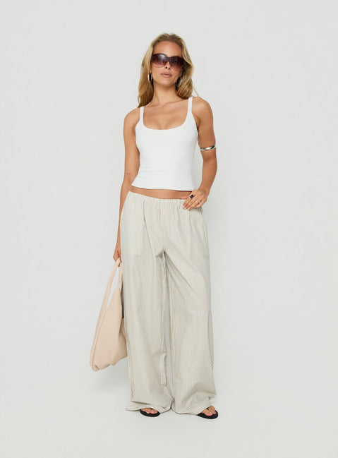Lunea Concealed Waistband Pants Pinstripe