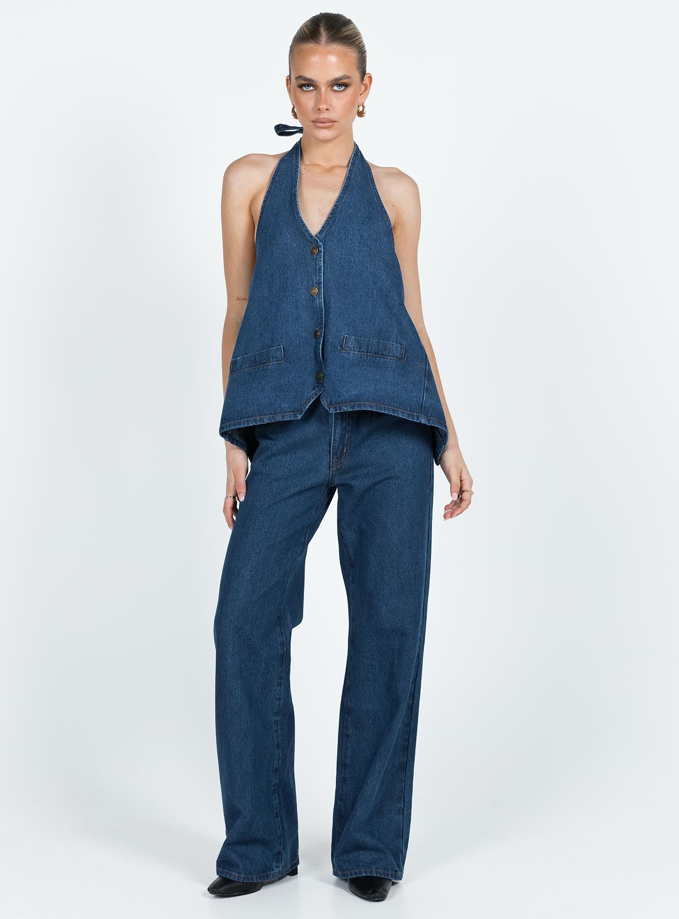 Hills Halter Denim | Princess Polly Hills Halter Denim | Princess Polly