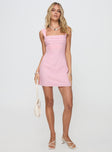 product Princess Polly Square Neck  Anyone But You Mini Dress Pink