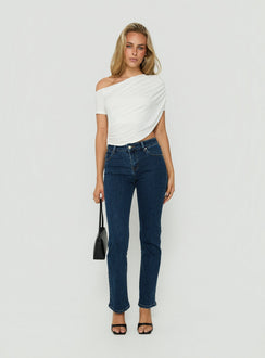 Harpor Mid Rise Slim Skinny Jean Mid Blue Wash