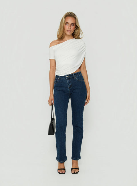 Harpor Mid Rise Slim Skinny Jean Mid Blue Wash