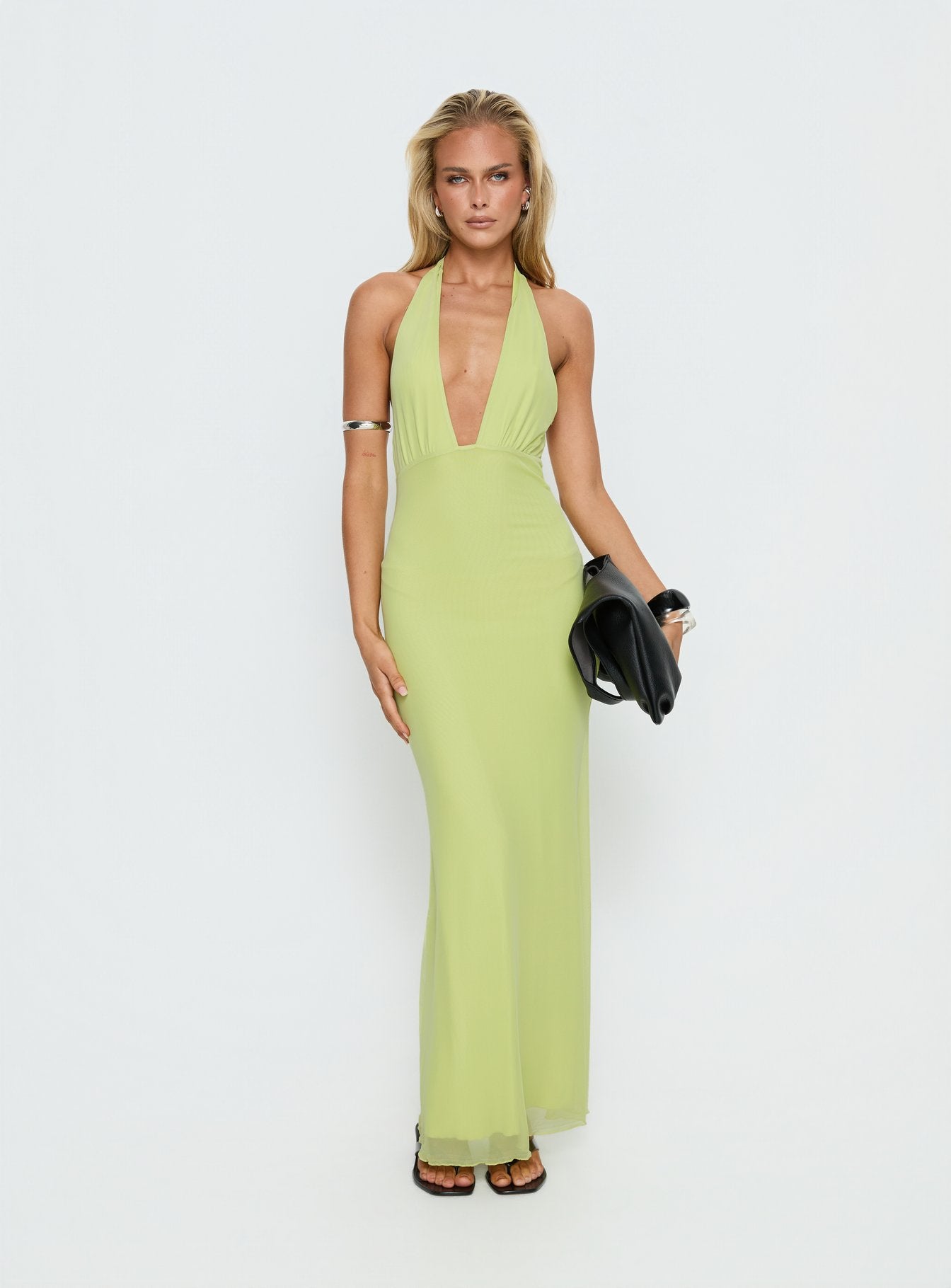 lime green halter neck dress Women's Dresses Cut Out Tie Backless Sexy Plain Sleeveless Dress for Women (Color : Lime Green, Size : Medium) : Clothing, Shoes & Jewelry outs and a a luxe metal detail at the waist create a cinched hourglass silhouette Glamine Women's Lime Green Halter