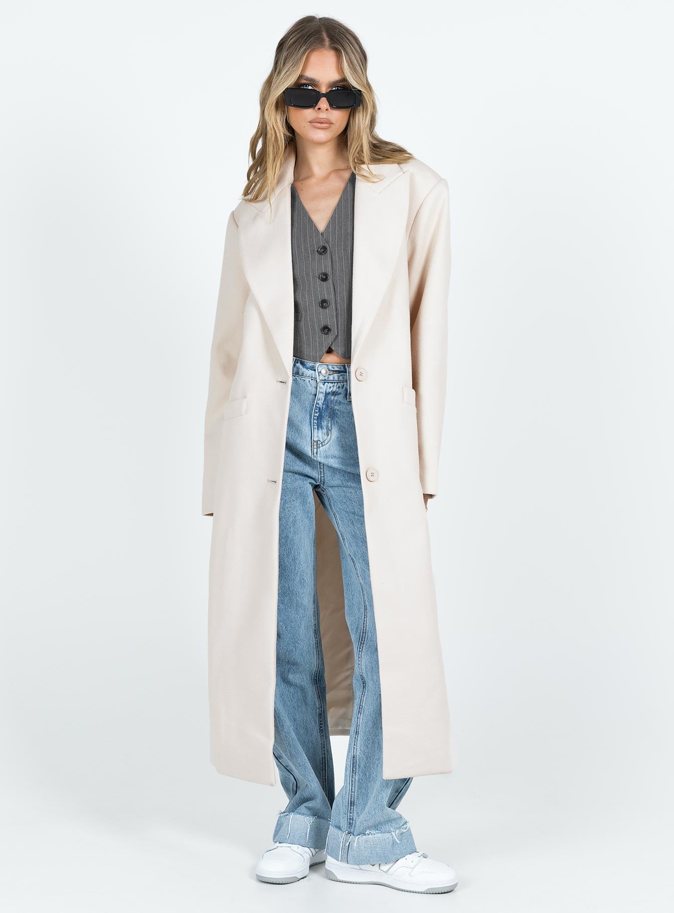 Cream duster hot sale coat