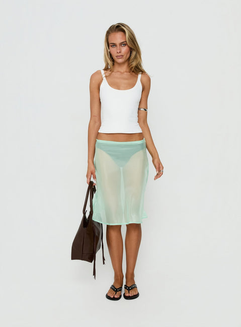 Sidori Sheer Midi Skirt Jelly Mint
