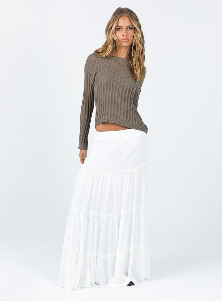 product Miriah Maxi Skirt White Low Impact Princess Polly  Maxi Maxi 