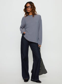 Avriana Long Sleeve Top Blue Stripe