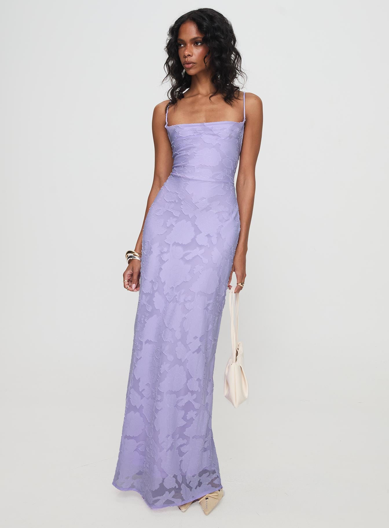 celenia maxi dress purple Celena Maxi Dress Lilac Burnout