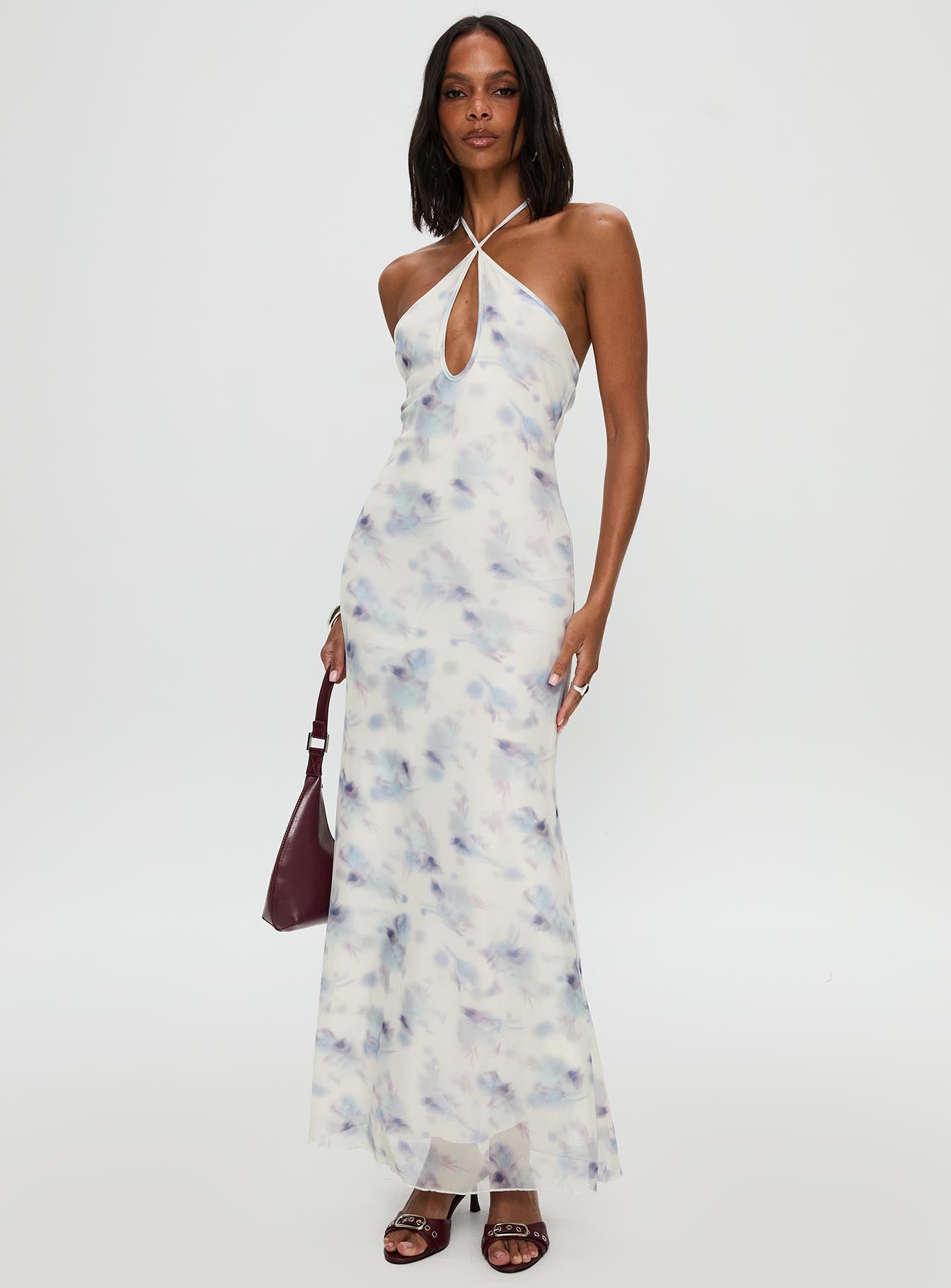 Walk On Water Halter Maxi Dress White | Princess Polly Walk On Water Halter Maxi Dress White | Princess Polly
