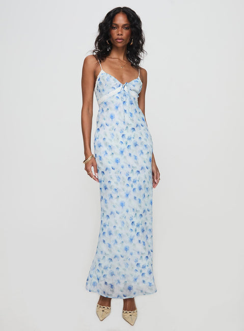 Emily Maxi Dress Blue Floral