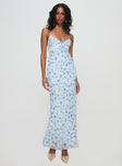 product Princess Polly V-Neck  Emily Maxi Dress Blue Floral