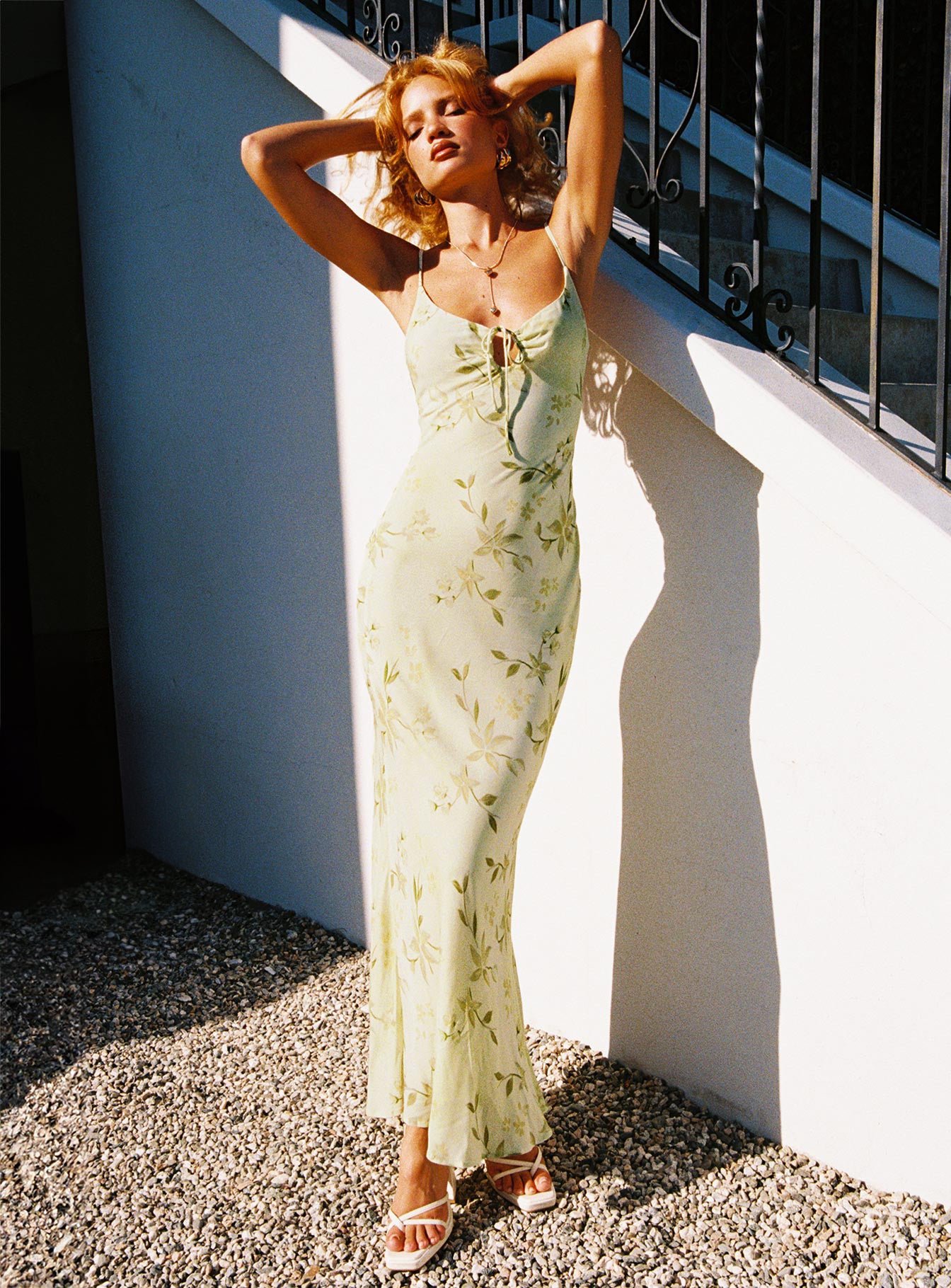 Lauraline Maxi Dress Green / Floral | Princess Polly