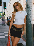 Karley Low Waist Mini Skirt Black