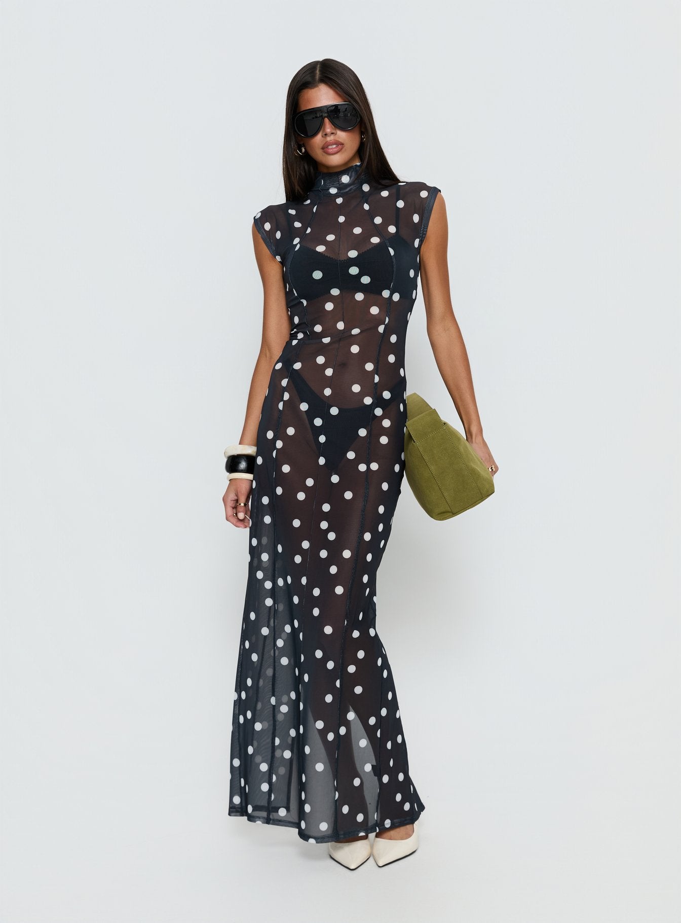 Redefined Maxi Dress Noir Polka | Princess Polly Redefined Maxi Dress Noir Polka | Princess Polly