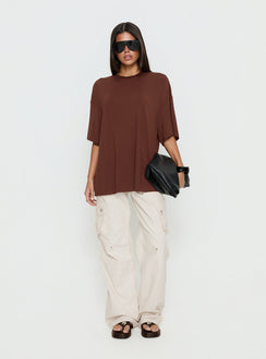 Kieryn Oversized Top Chocolate
