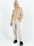 Princess Polly mid-rise  O'mealy Pants Beige