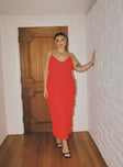 Princess Polly Scoop Neck  Lars Maxi Dress Red Curve