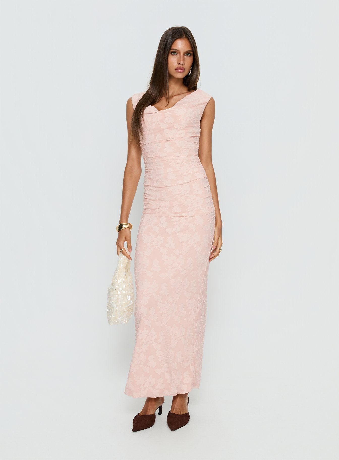 Kristeen Cowl Neck Maxi Dress | Blush Pink | Womens | Princess Polly Kristeen Cowl Neck Maxi Dress | Blush Pink | Womens | Princess Polly