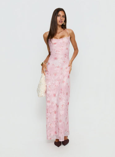 long formal dresses princess polly Embellished Bandeau Ruffle Maxi Dress in Plum - 6 main image 1