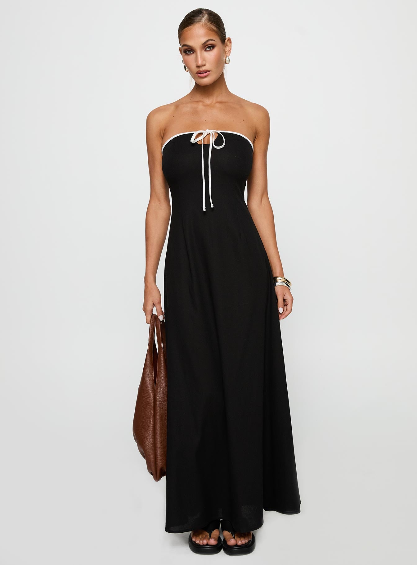 Bijou Strapless Maxi Dress | Black | Womens | Princess Polly Bijou Strapless Maxi Dress | Black | Womens | Princess Polly