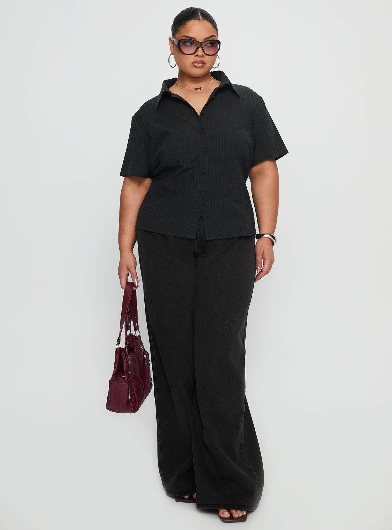 Arnica Top Black Stripe Curve | Princess Polly