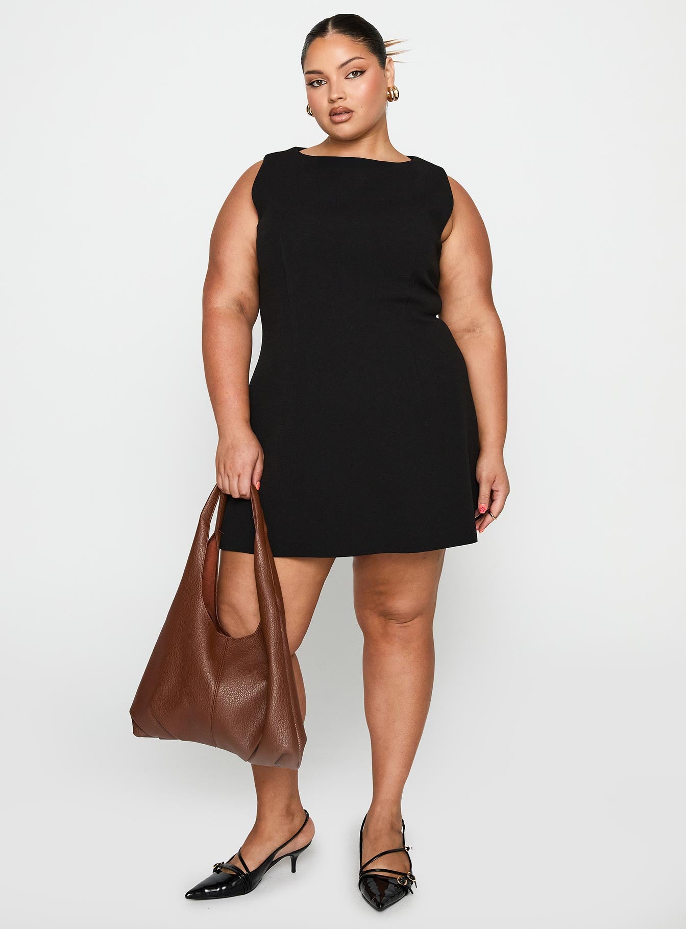 Anse Mini Dress Curve | Black | Womens | Princess Polly Lower Impact Anse Mini Dress Curve | Black | Womens | Princess Polly Lower Impact