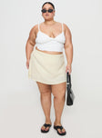 front view of model wearing Princess Polly Greyer Top White Curve Sleeveless Plunger 