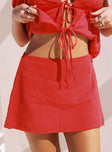 Gulliver Tie Side Mini Skort Red