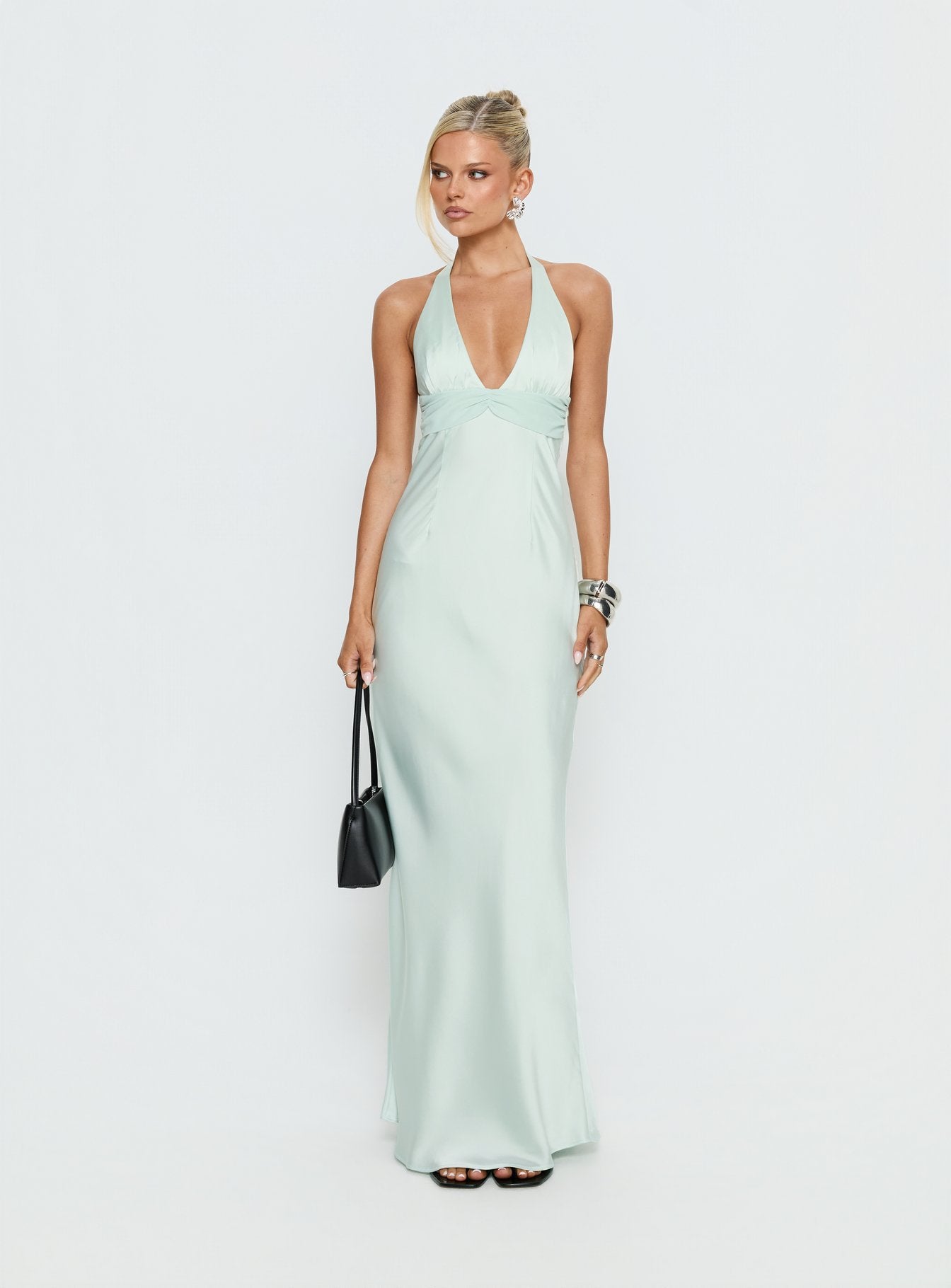 Odyssa Halter Maxi Dress Mint Green | Princess Polly Odyssa Halter Maxi Dress Mint Green | Princess Polly