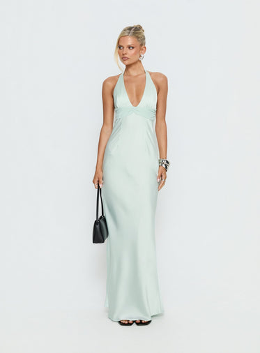 green emerald velvet dress Kenzie Mini Dress Green main image 1