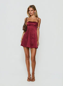 Easy To Love Mini Dress Burgundy