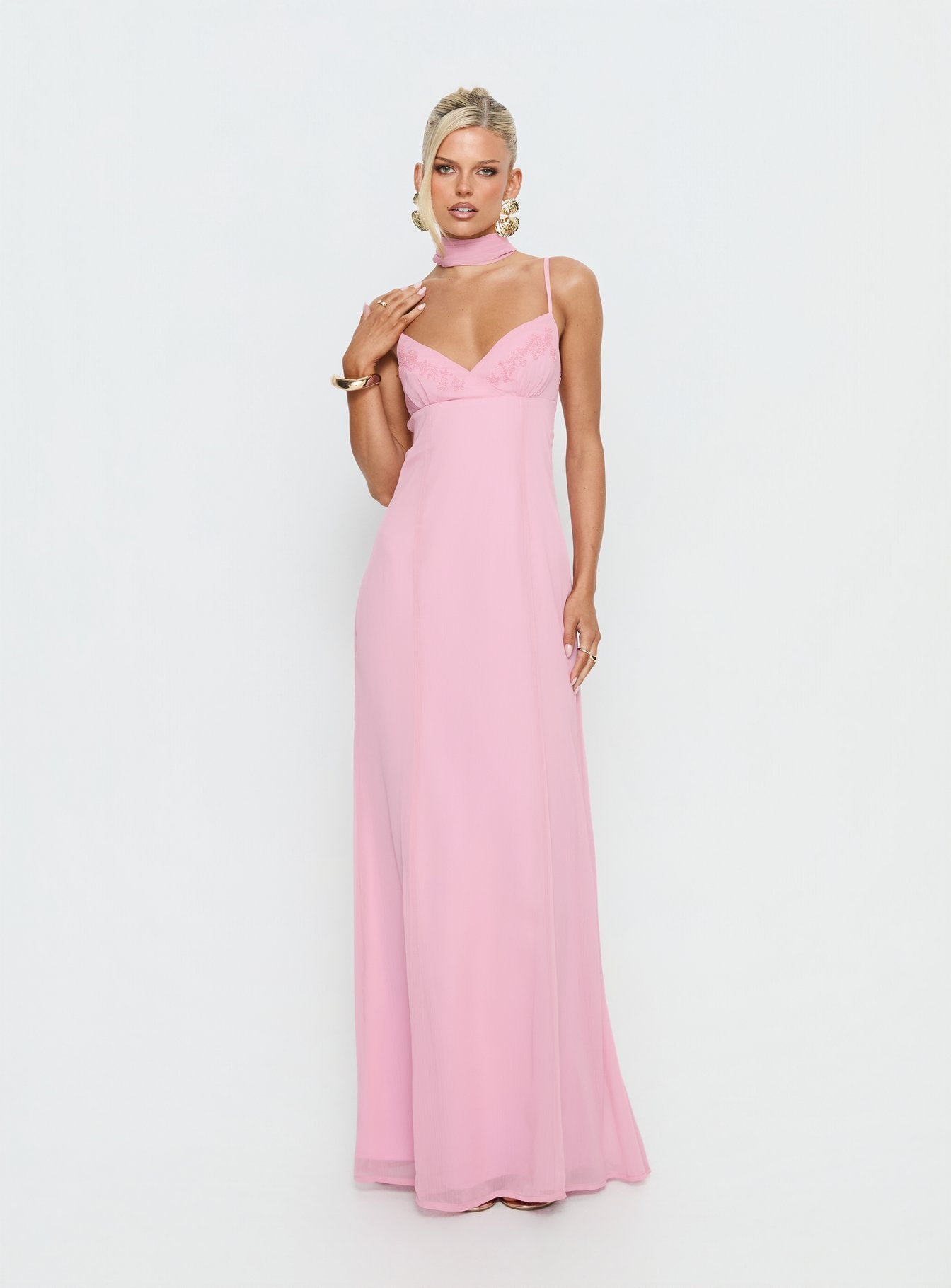 Jadira Scarf Maxi Dress Pink | Princess Polly Jadira Scarf Maxi Dress Pink | Princess Polly